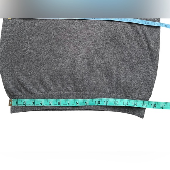 GAP Drop Long Sleeve Pullover Crew Neck Sweater Heather Grey Size Small - Picture 13 of 13